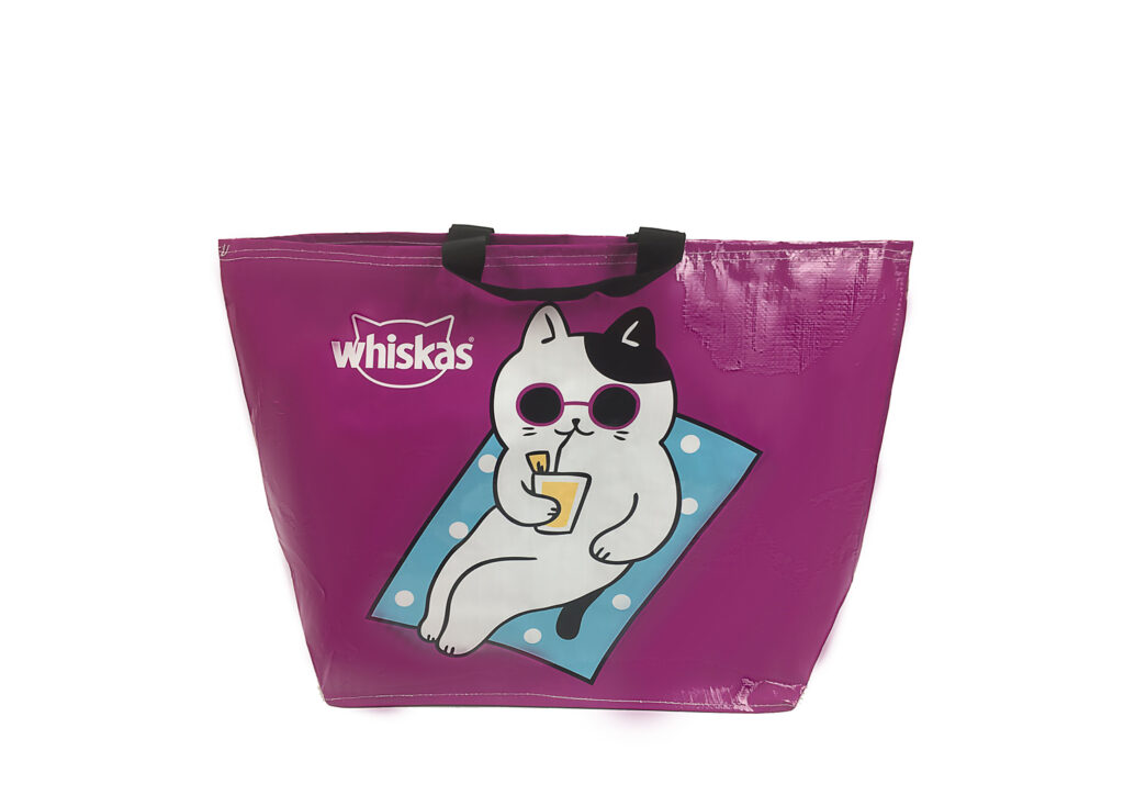 กระเป๋ากระสอบ ลายแมวการ์ตูน Whiskas กระเป๋ากระสอบ ลายแมวการ์ตูน Whiskas