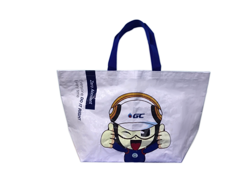 กระเป๋ากระสอบ ปตท. ทรงคางหมูพิมพ์กราเวียร์ กระเป๋ากระสอบ ปตท. ทรงคางหมูพิมพ์กราเวียร์